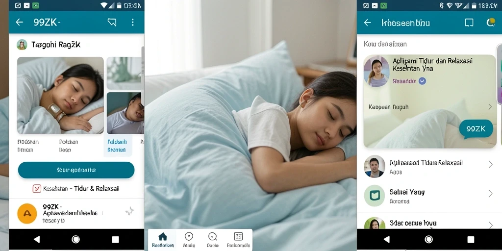 Tampilan antarmuka 99ZK yang menenangkan untuk tidur dan relaksasi.