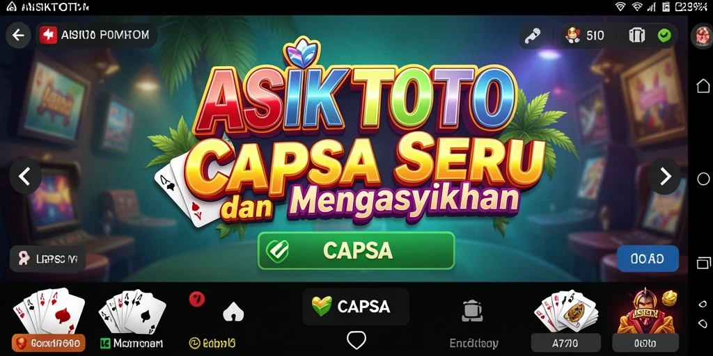 Tampilan antarmuka permainan Capsa yang menarik dan interaktif.