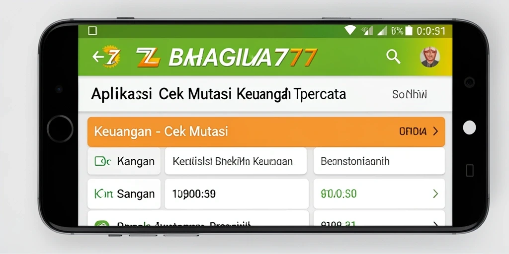 Antarmuka aplikasi BAHAGIA777 yang menampilkan fitur Cek Mutasi.