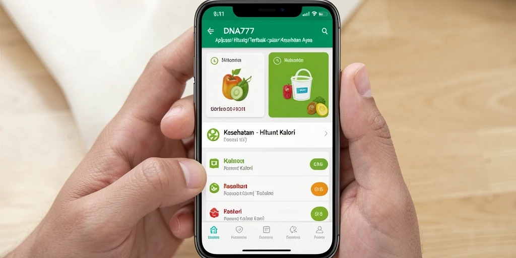 Tampilan antarmuka aplikasi Hitung Kalori yang user-friendly dan informatif.