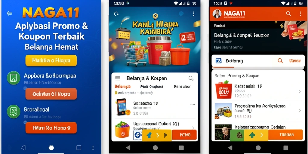 Antarmuka NAGA11 yang menarik dan mudah digunakan untuk mencari kupon.