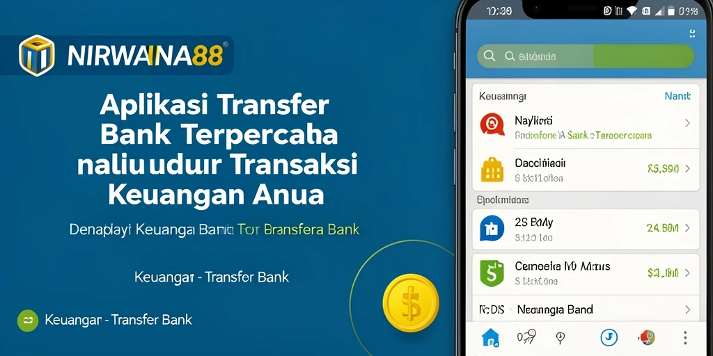 Antarmuka aplikasi NIRWANA88 yang intuitif untuk Transfer Bank.