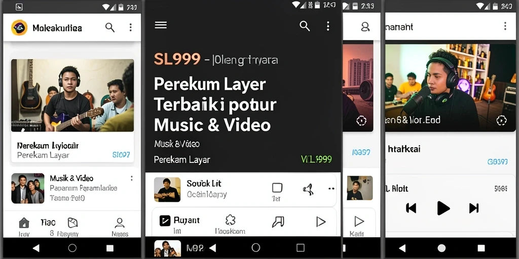 Antarmuka SL999 yang sederhana dan fungsional untuk perekaman layar.