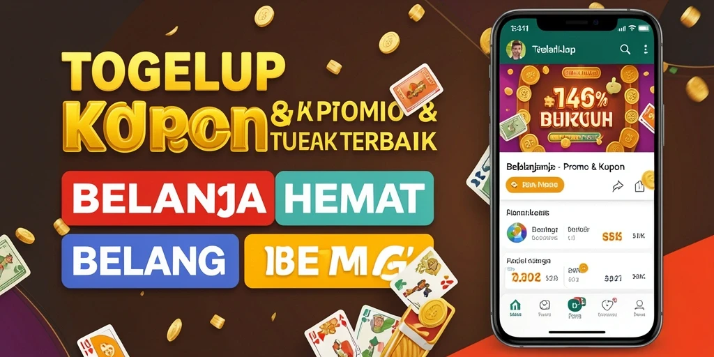 Tampilan antarmuka aplikasi TOGELUP untuk promo dan kupon.