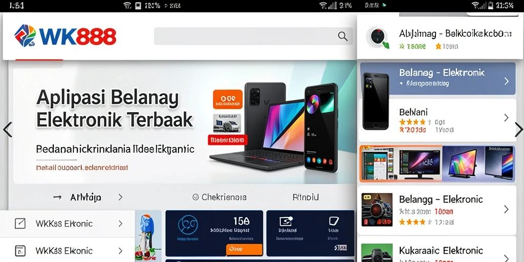 Tampilan antarmuka aplikasi WK888 yang menarik dan fungsional.
